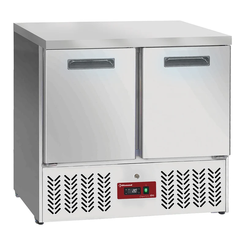 Profi-Kühltisch GN 1/1 mit 2 Türen , 90 cm , CNS 18/10, SA26/X2