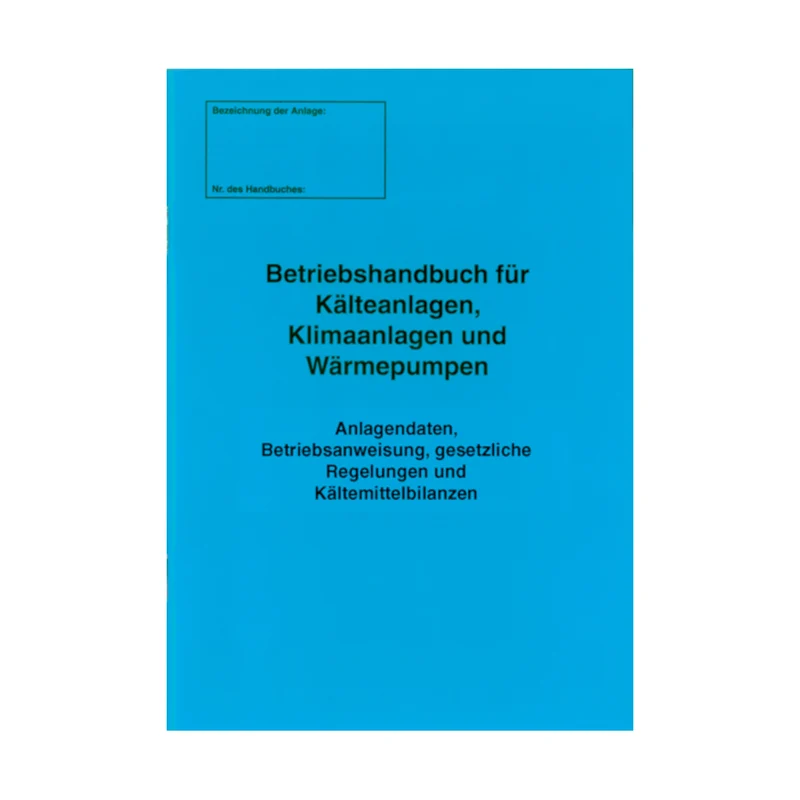 Betriebshandbuch ohne Protokoll