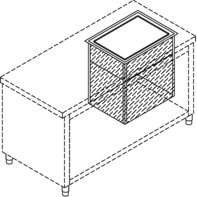 Spülkorbspender aus Edelstahl für 500x500 mm Körbe, S80/SPN