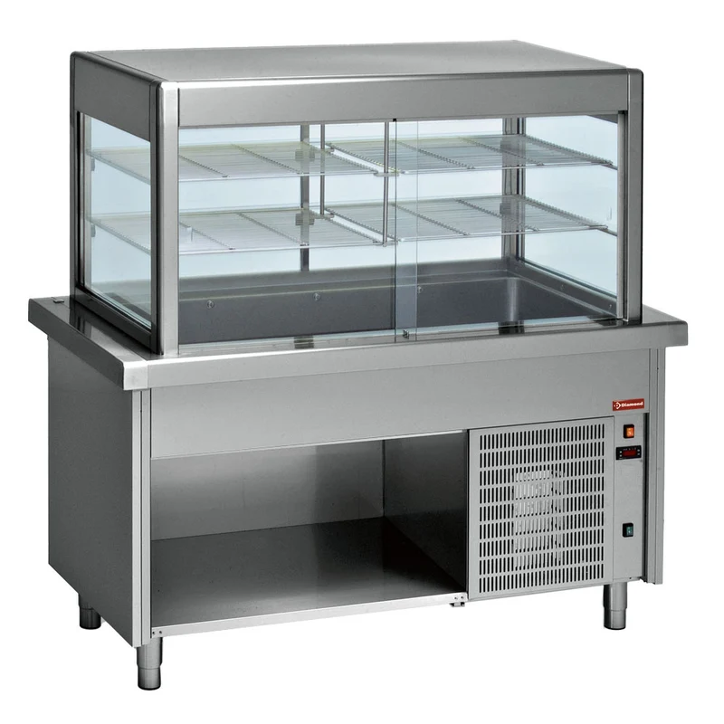 Gekühlte Ausgabentheke 6x GN 1/1 mit offenem Unterbau, S80/RPTV23-R2