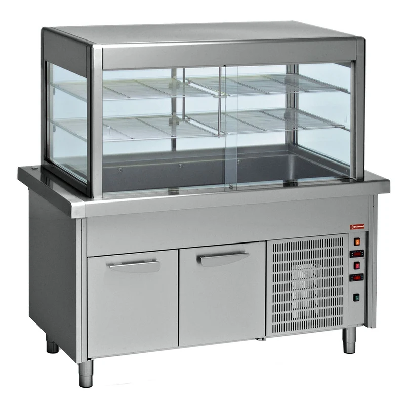 Selbstbedienungs-Kühlvitrine mit gekühltem Unterbau , 6x GN 1/1, S80/RPRV23-R2