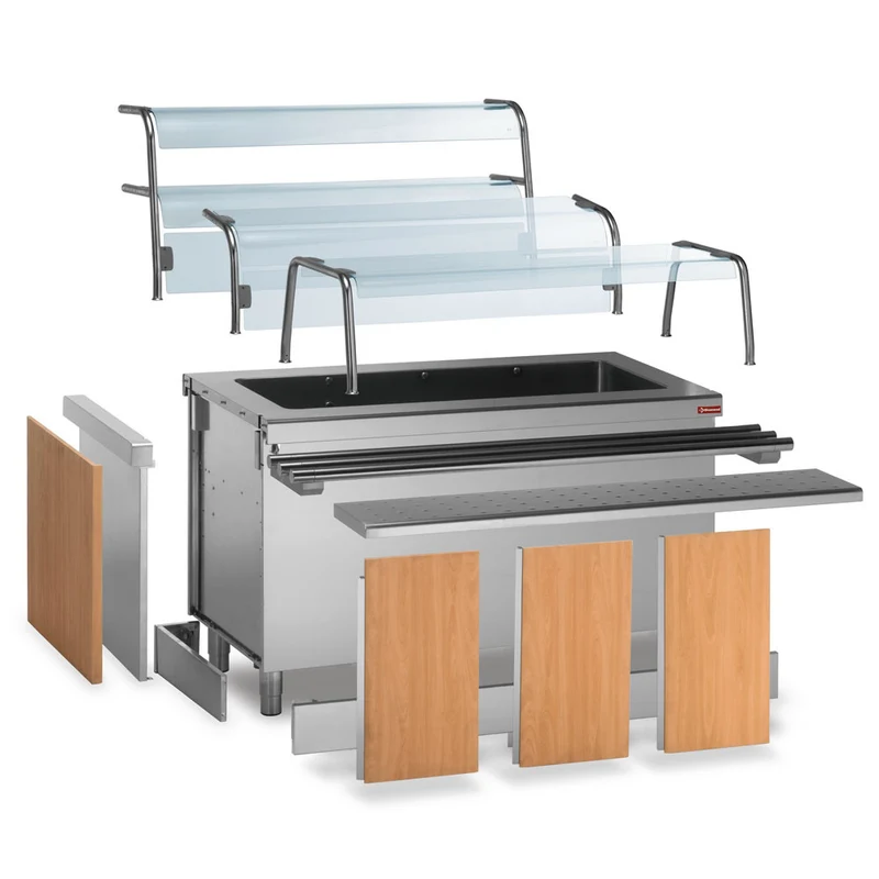 Rohr-Tablettbahn 90° Eckmodul , Innenecke links, S80/RIG915