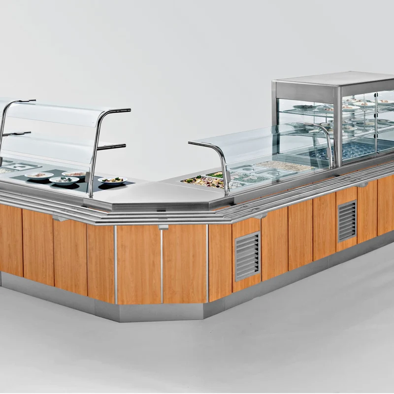 Professionelle Kühlvitrine mit gekühlter Wanne , 4x GN 1/1 , 1500 mm, S80/RCRV15-R2