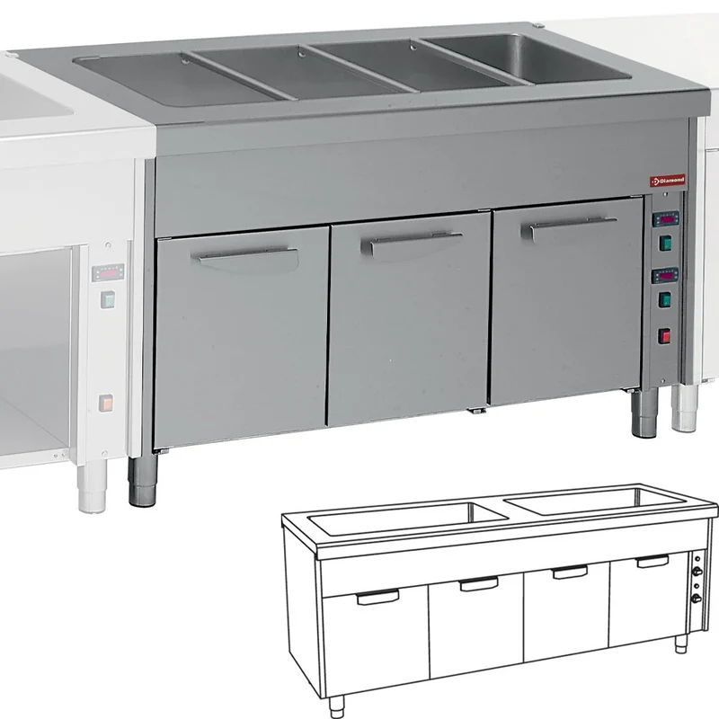 Bain-Marie auf Wärmeschrank , Kapazität für 6x GN 1/1 , 8,2 kW, S80/BC23/2