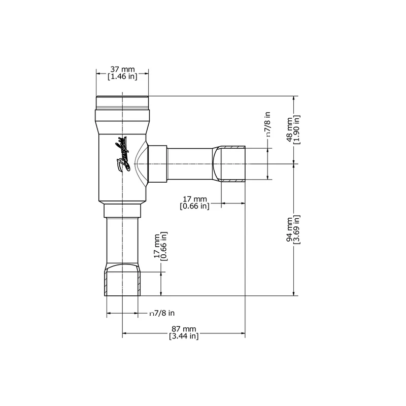 NRV 22s Rückschlagventil 22mm Danfoss