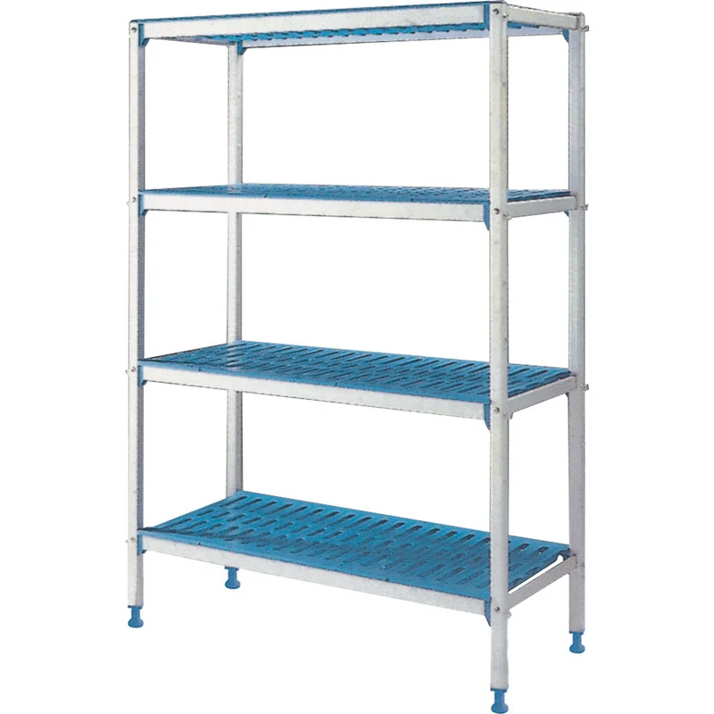 Gastronomie Steckregal Aluminium , 4 Böden , 990x400x1750 mm, RLA/094-4/EF