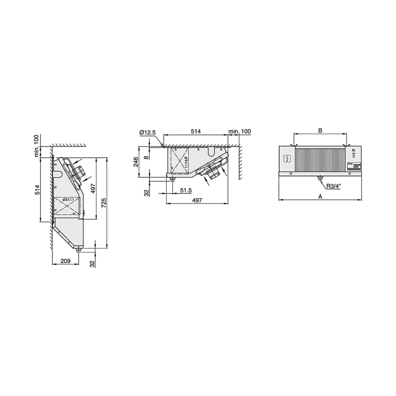 Deckenverdampfer DLK611EC Roller