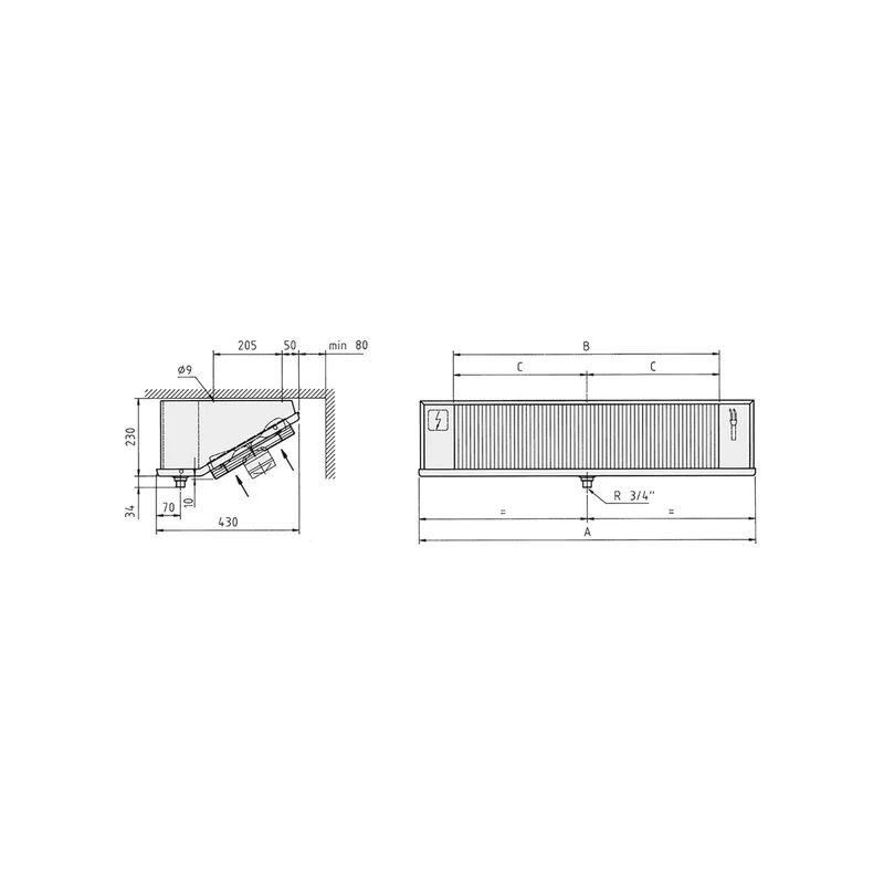 Deckenverdampfer UVT 640 EC Roller