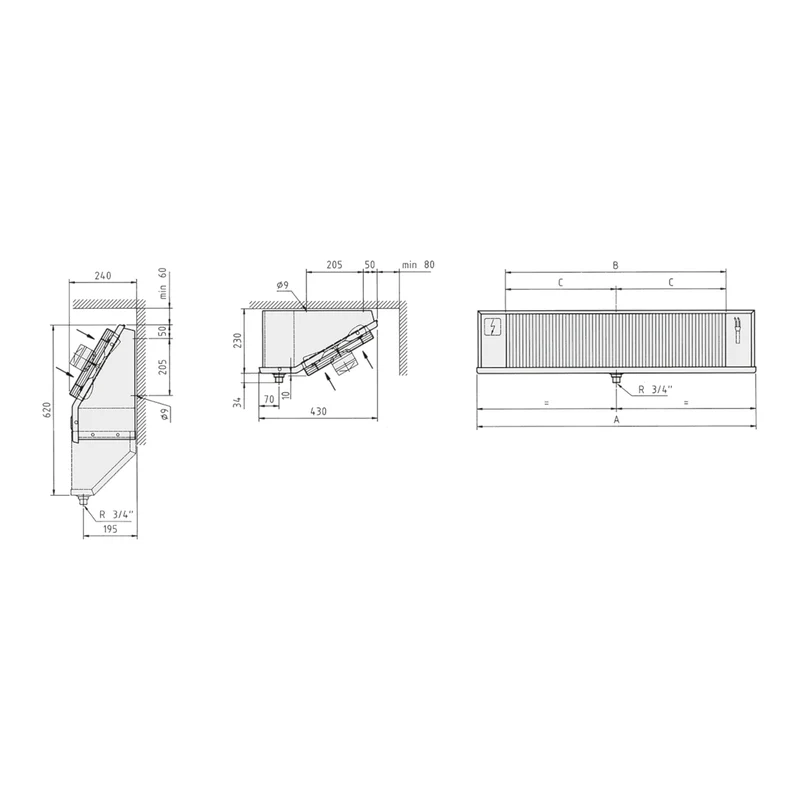 Deckenverdampfer UV 615 EC Roller