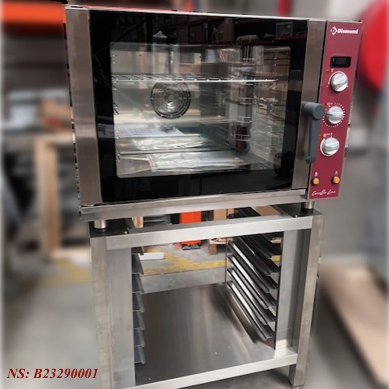 Profi Heißluftofen 5x GN 1/1 mit Beschwadung , 7 kW , inkl. Untergestell, PFE-52S_GMGP-PMF-EXP