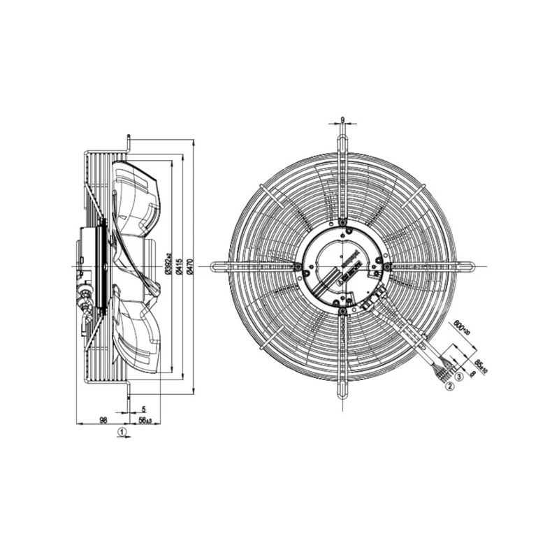 Lüftereinheit S3G400-LC22-52 ebm-papst