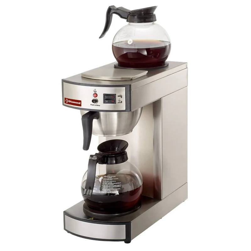 Professionelle Filterkaffeemaschine , 2 Warmhalteplatten & Festwasseranschluss, PCF-A2/F