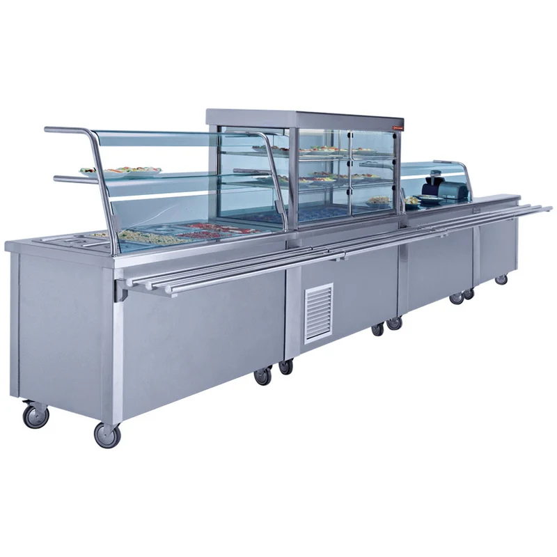 Edelstahl-Arbeitsschrank mit Pendeltüren , 1500 mm , 4x GN 1/1, NA15