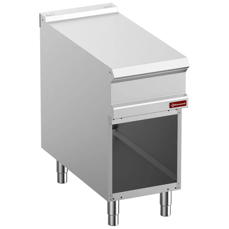 Edelstahl Arbeitsschrank 400 mm mit Schublade und offenem GN 1/1 Unterbau, N9/PTA4-N