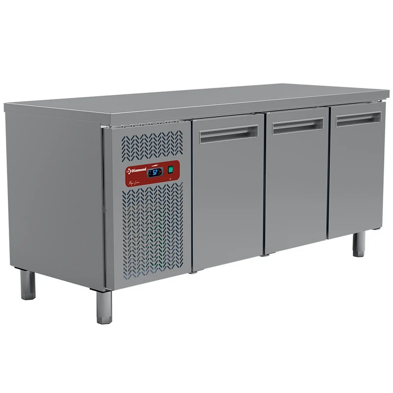 Profi Kühltisch 3-türig für GN 1/1 , 405 L , Edelstahl, MR3/R2
