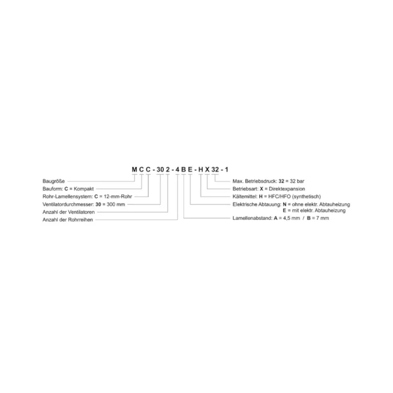 Deckenverdampfer MCK-302-4AE-HX32-1 Kelvion