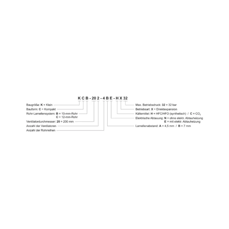 Deckenverdampfer KCB-202-4BN-FX32-2 Kelvion
