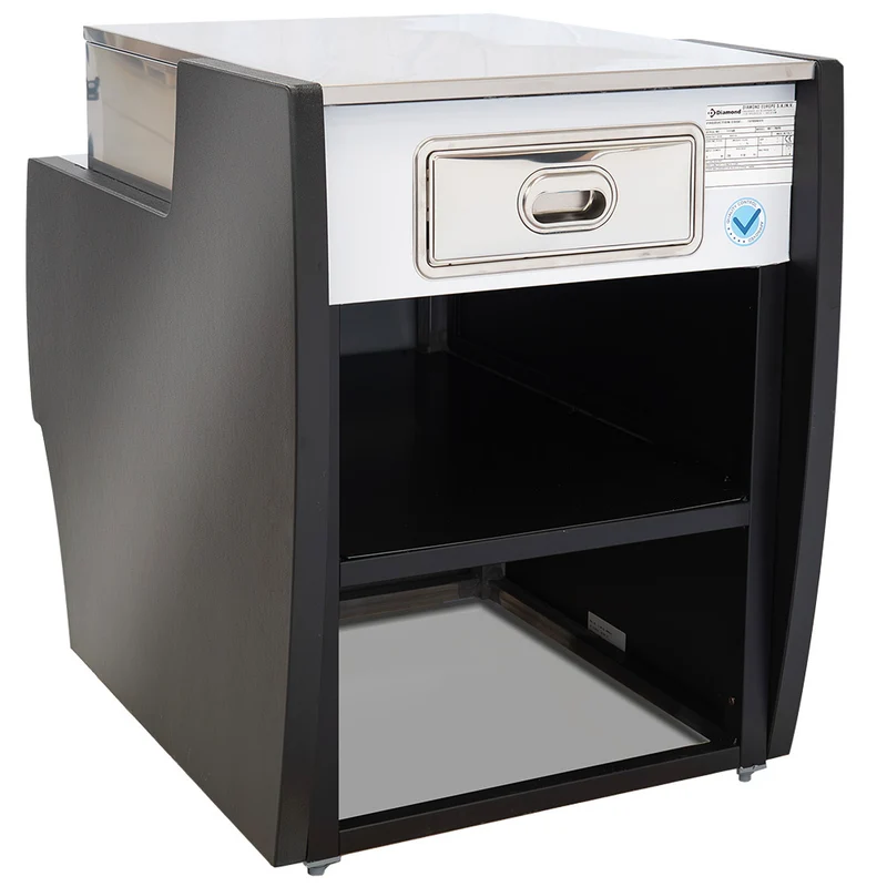 Kassentheke 1000 mm, höhenverstellbar – Schwarz Matt, MAT-1000/B5