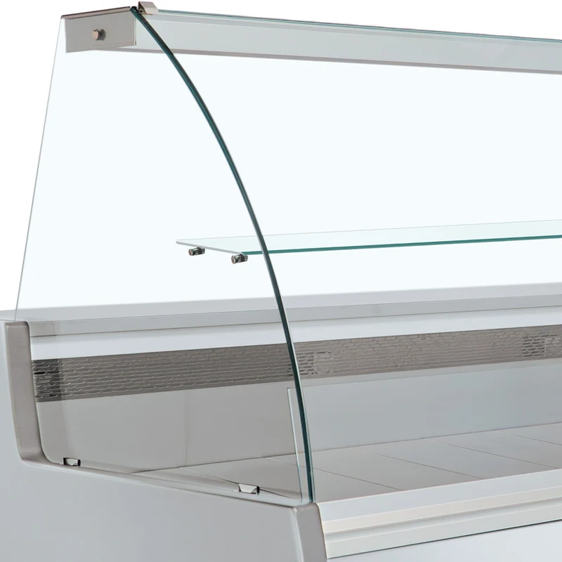 Bedientheke mit Umluftkühlung & Vorratskühlung , 2,0 m , Gebogenes Glas, MA20/E8-R2V
