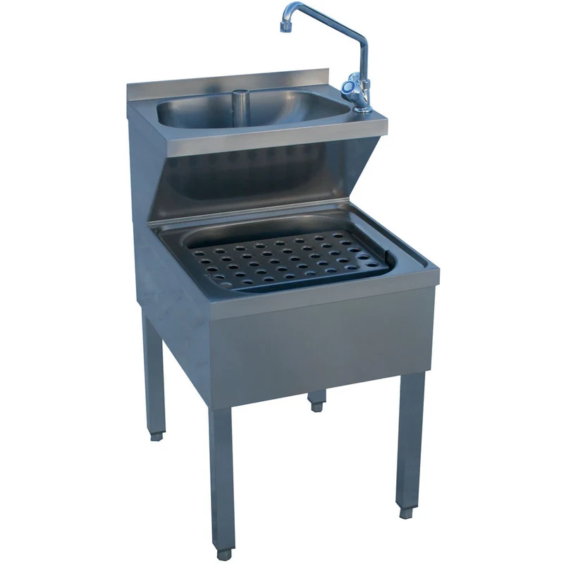 Profi Handwaschbecken Edelstahl mit Untergestell , 500 x 700 mm, LMC-57