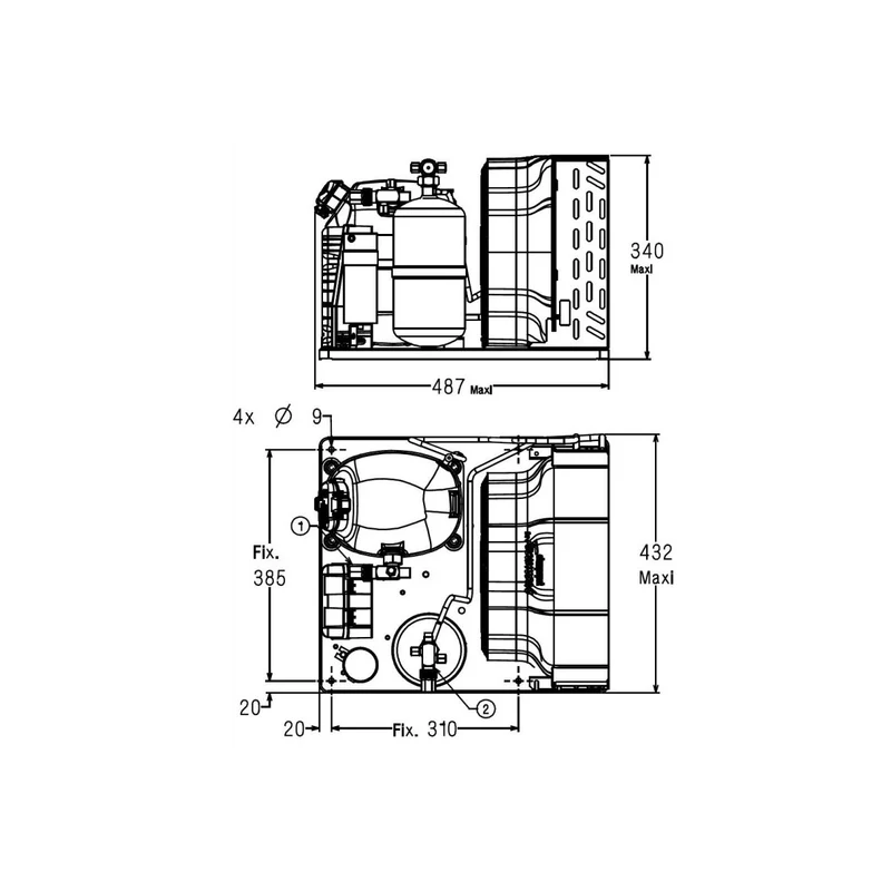 Verflüssigungssatz CAJN2464ZBR Tecumseh