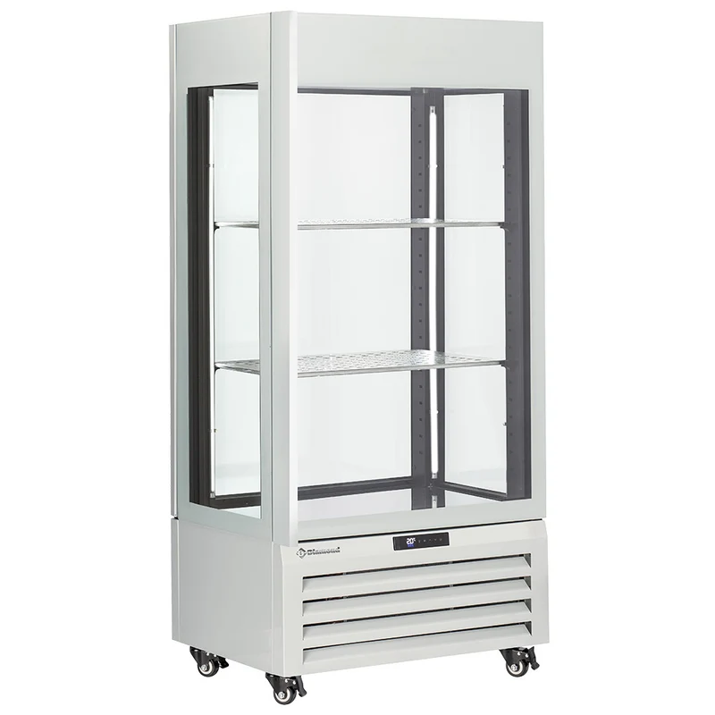 Kühlvitrine 600L , Umluftkühlung , Vollglastür , Weiß, MAX/609-VW