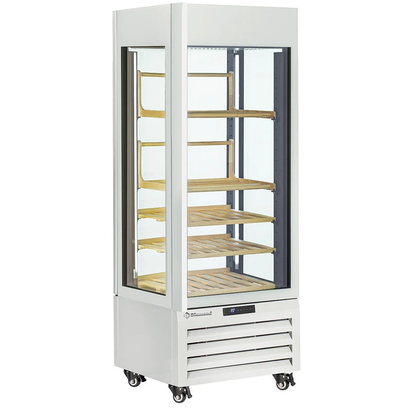 Weintemperierschrank 440L mit Umluftkühlung , Glastür , Weiß, MAX/507-VW2