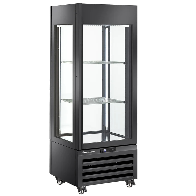 Präsentationskühlschrank 440 L mit Umluftkühlung , Schwarz, MAX/507-VB