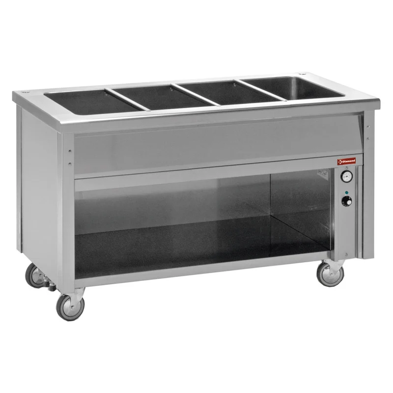 Profi Bain-Marie elektrisch , 6 x GN 1/1 , offener Unterbau, BT23