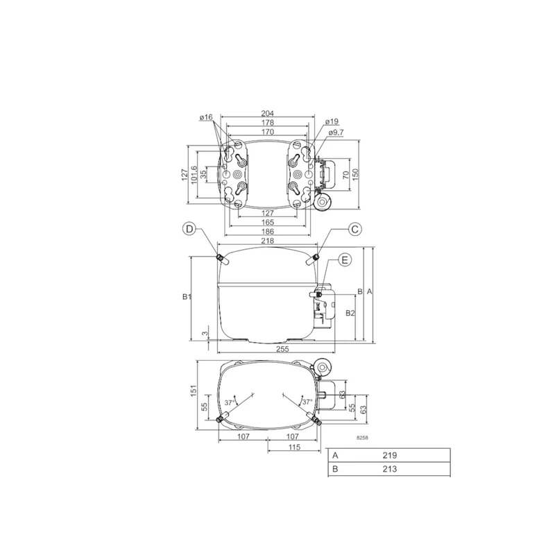 Kompressor SC18G Danfoss Secop