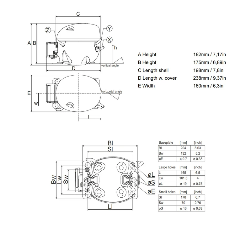 Kompressor FRK10G Danfoss Secop