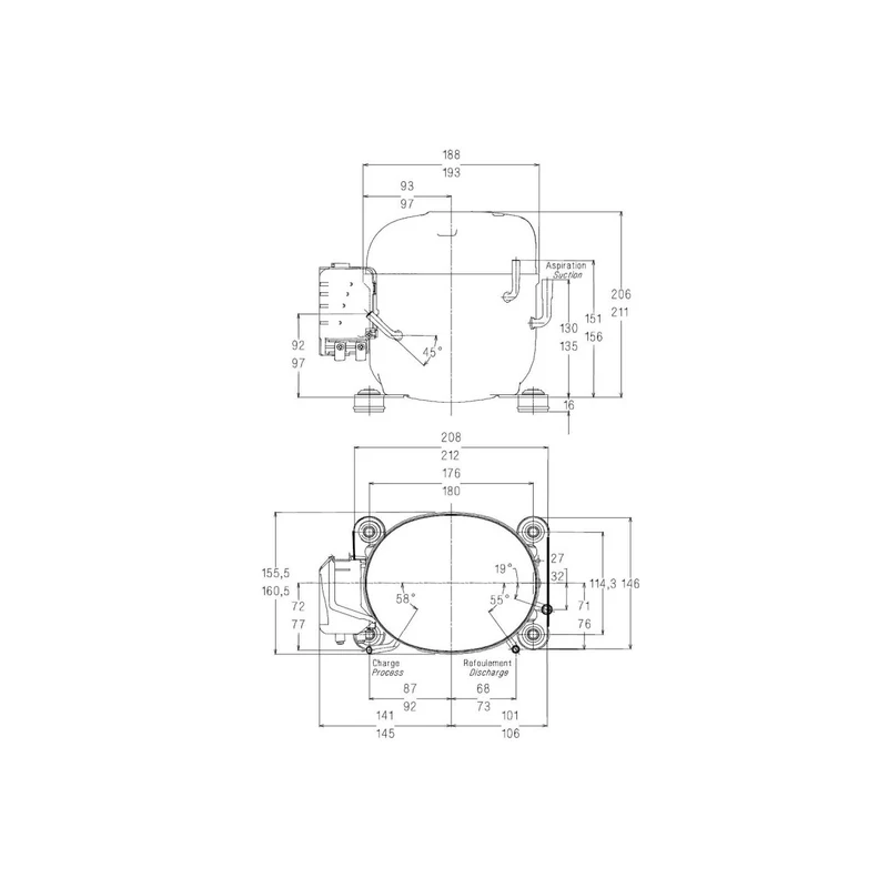 Kompressor AE4470Z Tecumseh