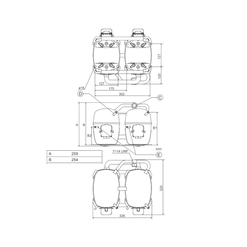 Kompressor SC18/18CLX Twin Danfoss Secop