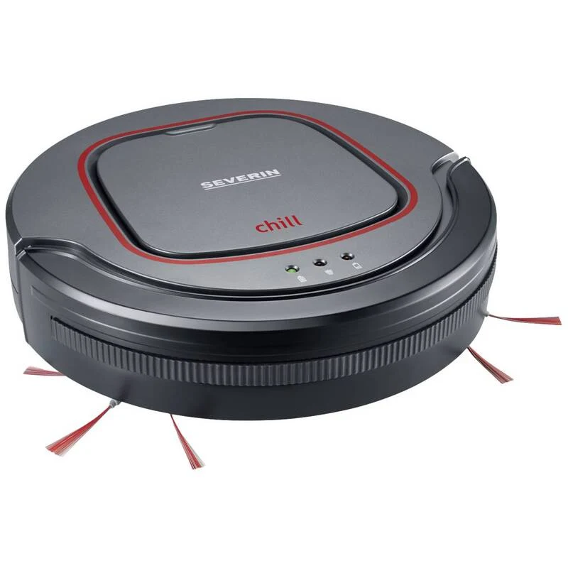 B-Ware Severin Saugroboter Chill Grau Rot Schwarz extra leise Staubsauger Sauger
