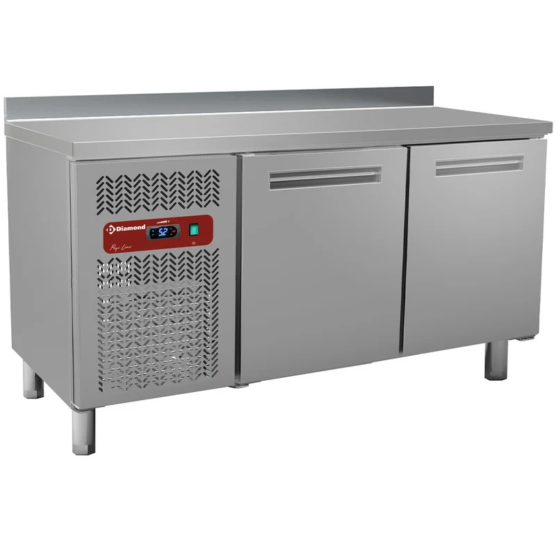 Profi Umluft-Kühltisch 2-türig mit Aufkantung , 1500 mm, BMIV15/R2-BA