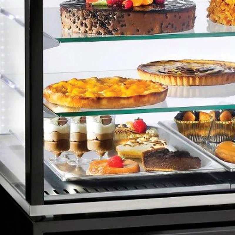 Panorama-Kühlvitrine mit Umluftkühlung , 480 L , Schwarz, INN/VN-B9-R2