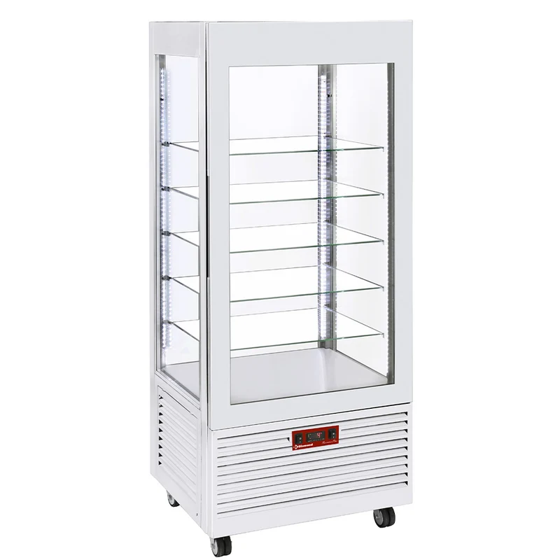 Tiefkühlvitrine 4-seitig verglast , 480 L , Umluftkühlung , Weiß, INN/VB-W5-R2