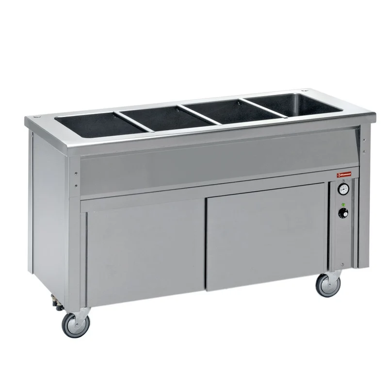 Bain-Marie mit Wärmeschrank-Unterbau , 6 x GN 1/1 , Edelstahl, BC23