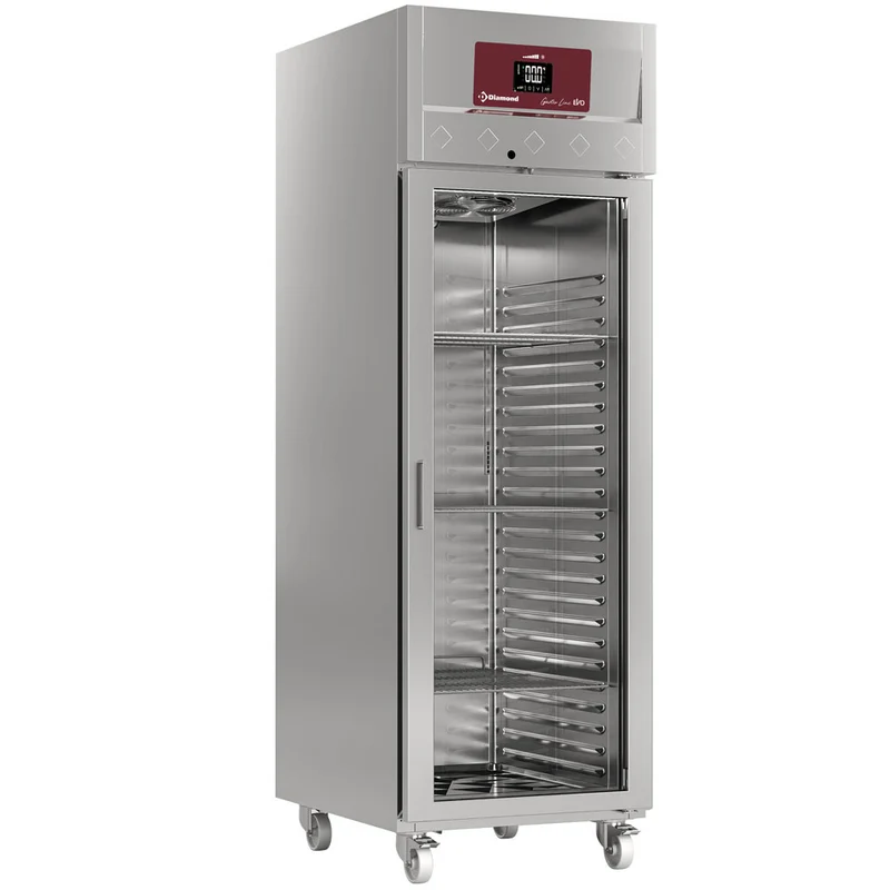 Umluft-Tiefkühlschrank 700L , Glastür , GN 2/1 , fahrbar, IE70/R9G