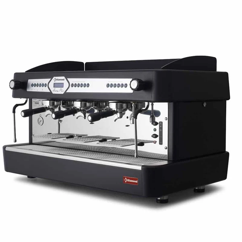 Gastro-Siebträgermaschine, 3-gruppig, mit integriertem Wasserenthärter, AROMA/3EB_DVA12
