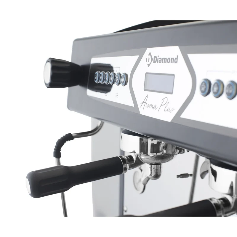 Professionelle Siebträgermaschine 2-gruppig, elektronisch mit Display, AROMA/2EB