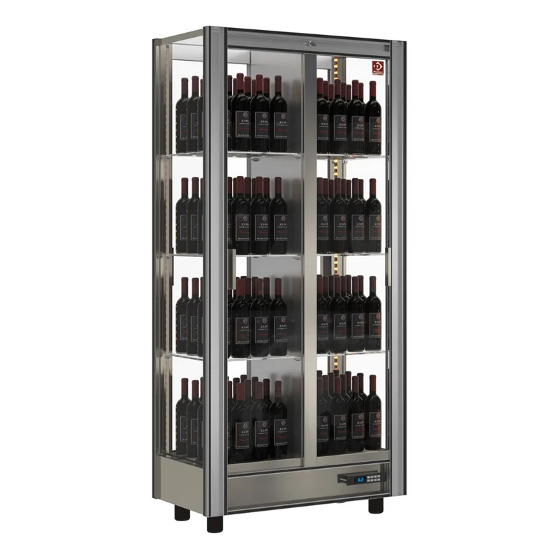 Weinkühlschrank 530 Liter für 128 Flaschen mit Glastür, GVV-3/TR-R2