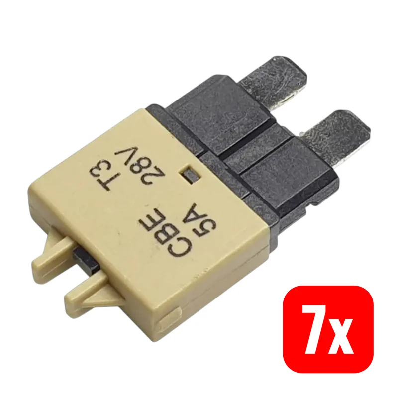 7x B-Ware Hansor Sicherungsautomat Flachsicherung Circuit Breaker Standard 5 A 7 STÜCK