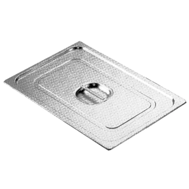 GN-Deckel 1/4 aus Edelstahl mit Griff, 1/4-C