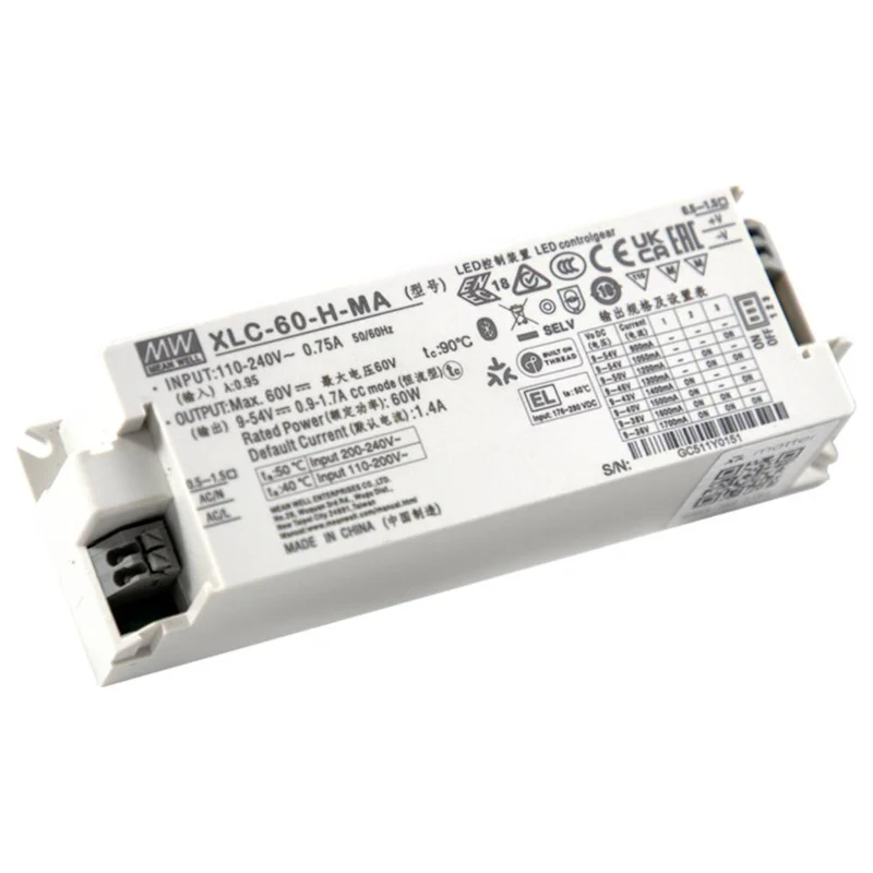 B-Ware MEAN WELL LED Konverter Netzteil Matter CV Push Dimm 60W 12V 5A Schutzklasse II