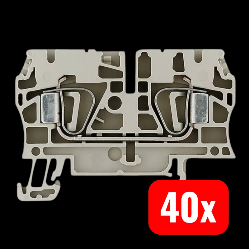 40x B-Ware Weidmüller Durchgangsreihenklemme Klemme Zugfeder Dunkelbeige 40 STÜCK