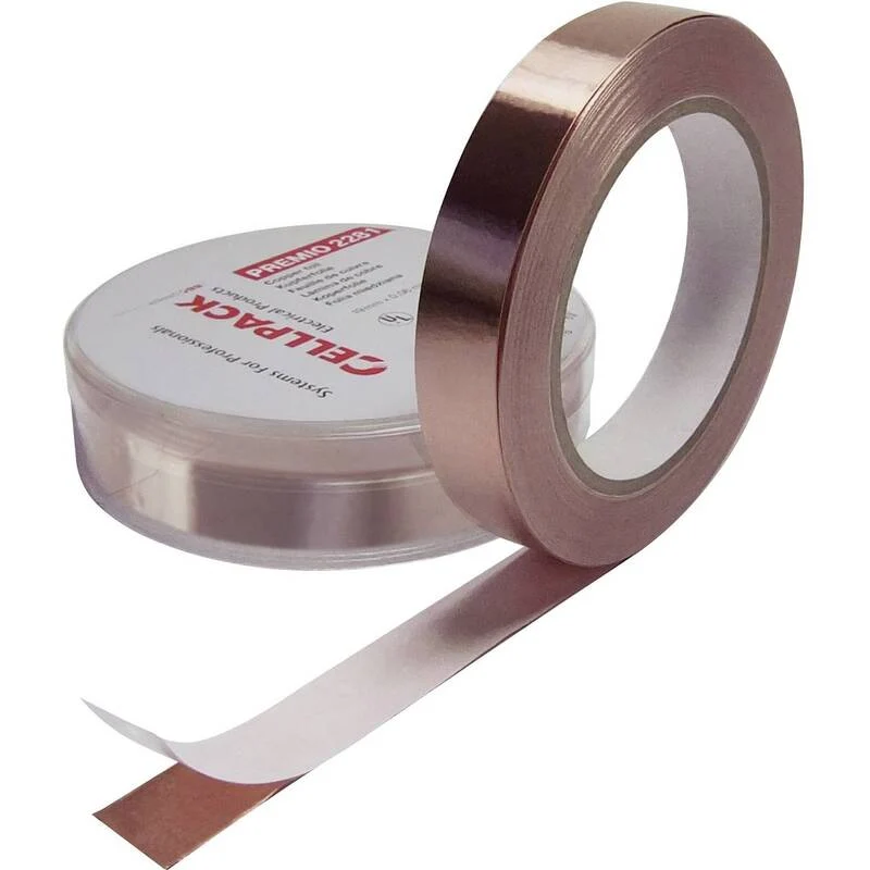 4x B-Ware CellPack Kupferklebeband Klebeband Premio 2281 Kupferfolie Acryl 33mx9mm 4 STÜCK
