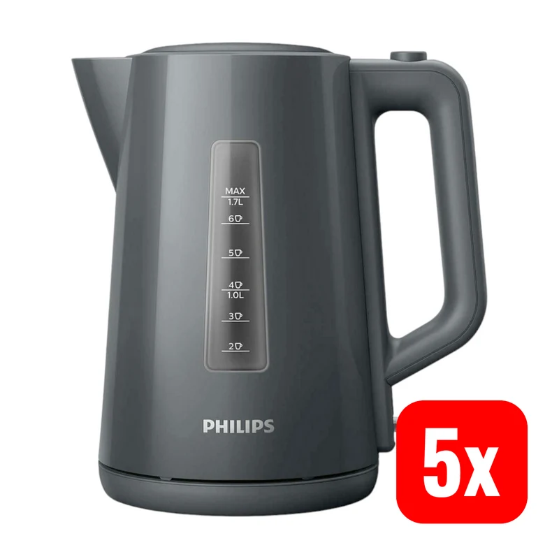 5x B-Ware Philips Series 3000 Daily Wasserkocher Tee Überhitzungsschutz Schwarz 5 STÜCK