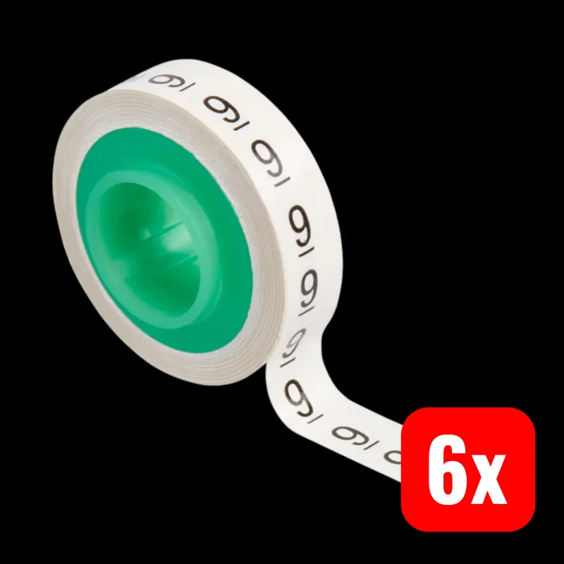 2x B-Ware 3M 80-6114-2802-2 Bedruckte Klebemarker Aufdruck 9 SDR-9 Beschriftung 6 STÜCK
