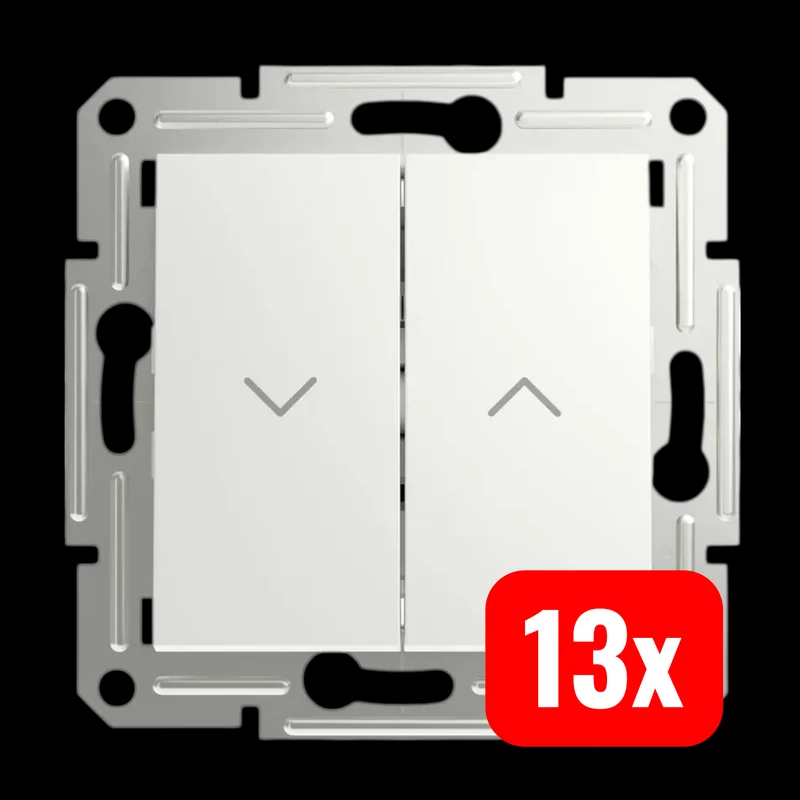 13x B-Ware Schneider Electric EPH1370521D Rolladenschalter Asfora RAL 9003 Weiß 13 STÜCK